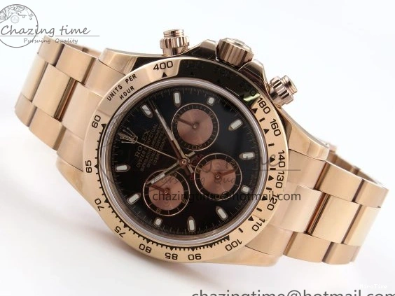 MiroTime 0111 DAYTONA 116505 RG OMF BEST EDITION BLACK RG DIAL ON RG BRACELET A7750 (SLIM MOVEMENT) Trendsetting 1797